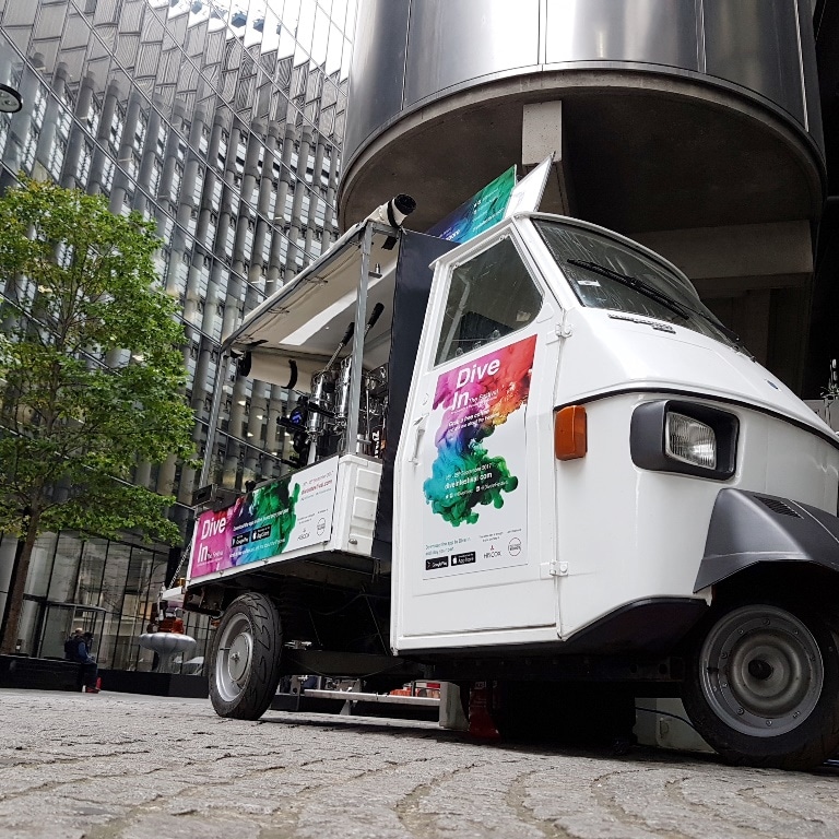 Dive-in-Dest-Coffee-cart mobile coffee van promotion