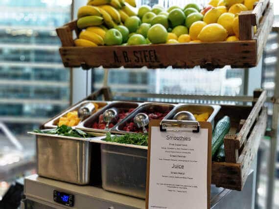 smoothie menu from bar promotion